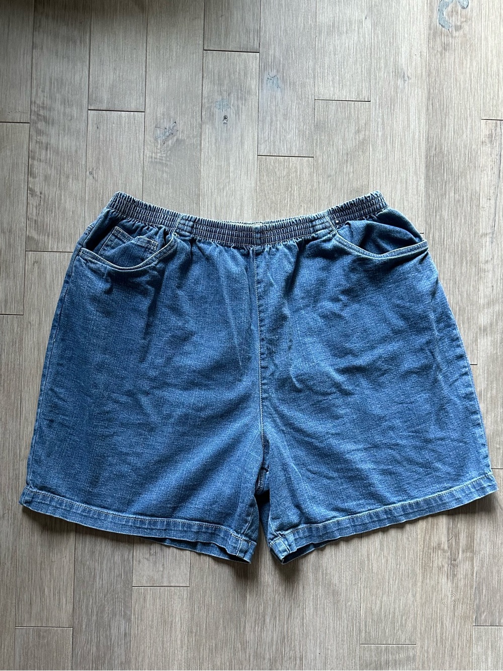 Penmans Vintage Denim Shorts Elastic-Waist Super High Rise 6 inches Size XL - Picture 1 of 6